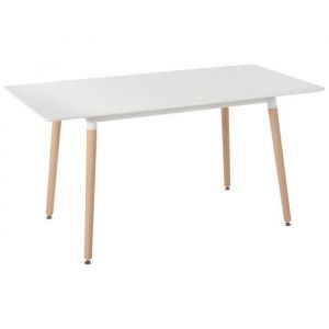 Beliani Table de Salle à Manger Scandinave Extensible au Style Minimaliste Mirabel
