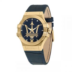 Maserati Montre Homme R8851108035 Bracelet Cuir Bleu