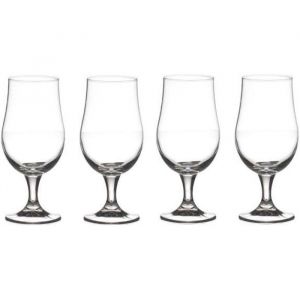 JJA Lot de 4 verres &agrave; bi&egrave;re sur pied 37cl