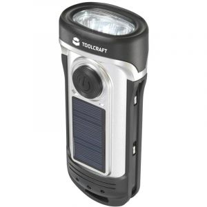 Toolcraft Solar & dynamo light led lampe de poche IPX8 (étanche), avec fonction déclairage durgence solaire, à dynamo 20 lm 176