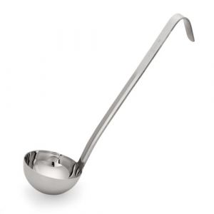 WAS 2086 090 Louche en Acier chromé avec Manche Court 9 cm de diamètre, 25 cm de Longueur, 0,200 l
