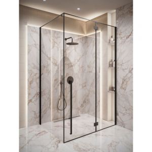 Cabine de Douche Vancouver - 90 x 120 x 190 cm - Badplaats - Noir - 6 mm