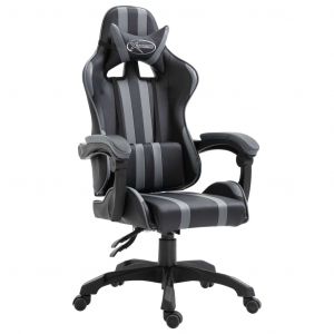 Image de VidaXL Chaise de jeu Gris Similicuir