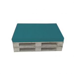 Image de Jardin prive Coussin d’assise bleu pour palette 119 x 80 x 10 cm
