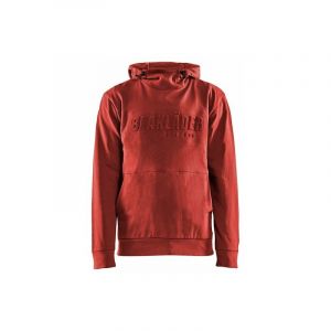 Blaklader Sweat &agrave; capuche imprim&eacute; 3D Rouge brique Taille S - Rouge