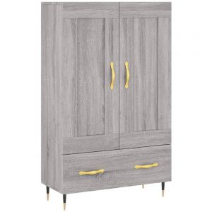 VidaXL Buffet haut sonoma gris 69,5x31x115 cm bois d'ingénierie