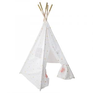 Decoratie Tipi déco pour enfant h160cm blanc or Autres Blanc