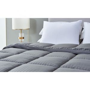 Image de Sofareva - Couette Luxe Grise 140x200 cm Toute saison 300g/m2 Garanti 3 ans - gris