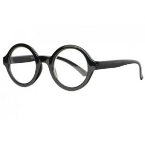 Grandes Lunettes de Lecture Rondes Noires Design Fashion Giny - Dioptrie 3,5 - Noir