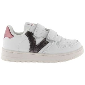 Victoria Basket Basse Tiempo Effet Cuir & Pièces en Contraste & Scratch 1124106 pour Filles Antracita 21