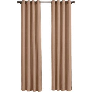 Larson - Rideau occultant h&ocirc;tel de luxe - avec anneaux - 1,5m x 2,5m - Taupe fonc&eacute;