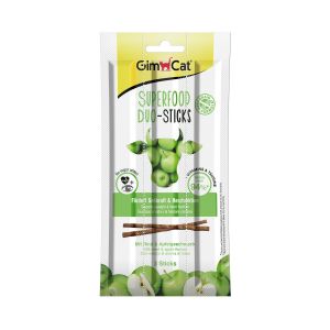 Image de GimCat Super Duo-Bâtonnets De Boeuf + Pomme 3pc, Gimborn, Avec De La Taurine, Des Chats