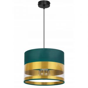 Lampe De Plafond Suspendu Élégant Abat-Jour Doré Led