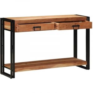 VidaXL Table console Marron 120 x 33 x 75 cm Bois d'acacia massif