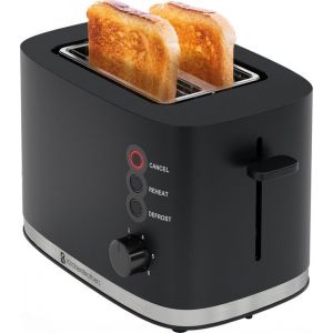 KitchenBrothers Toaster - Grille-pain - 6 niveaux de chaleur - 2 fentes extra-larges - 870W - Noir