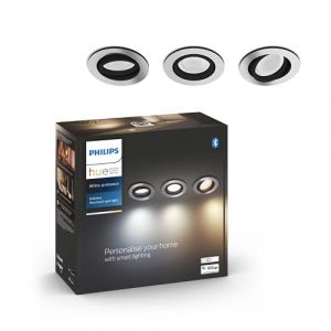 Image de Philips lighting Philips Hue White Ambiance, Milliskin spots encastrés blancs 3x5W