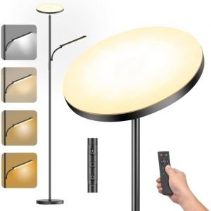 Yicaizi Lampadaire Led Dimmable 42w/4000lm Avec Liseuse, Intensit&eacute; Variable 2700-6500k, T&eacute;l&eacute;commande Et Contr&ocirc;le Tactile.