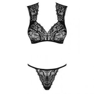 Image de Obsessive Ensemble 2 pi&egrave;ces - Soutien-gorge triangle et culotte - Noir