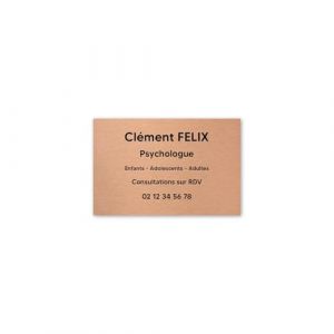 Decoho - Plaque professionnelle personnalisée en pvc pour psychologue, sophrologue - 1 à 5 lignes de texte - Format 30 x 20 cm - Cuivre lettres noires