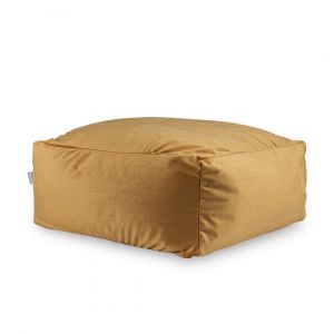 Image de Naf Naf Pouf uni carr&eacute; moderne Velvet Corso 50x50x25 Bronze