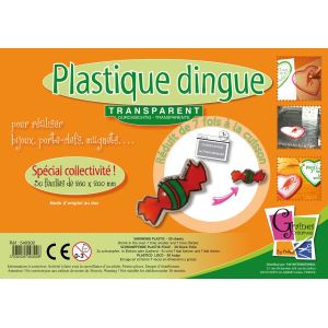 Plastique Dingue Transparent - 30 Feuilles 260x200 Mm - Activité Enfant Feuille Plastique Rétrécissement Four