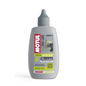 Motul Lubrifiant Chaîne VTT pour Conditions Sèches - Anti Usure - Résistant à l'eau et à la Rouille - Flacon avec Embout Compte-Gouttes - Bike Care Chain Lube Dry Off Road - 100 ML