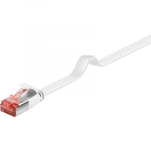 Goobay C&acirc;ble patch plat CAT 6, U/FTP, blanc 0,25 m