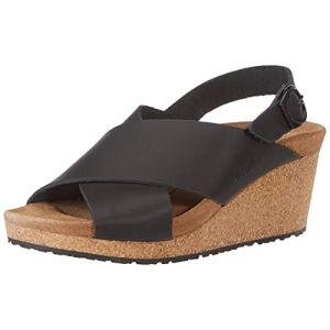 Papillio Samira Ring-Buckle, Sandale Femme, Noir, 38 EU