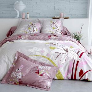 Housse de couette en coton JOELY violet parme