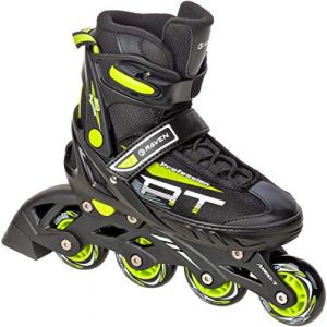 Raven Rollers Profession réglables Noir/Lime, 35-39(23cm-25,5cm)