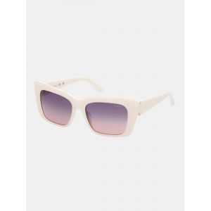 Guess Lunettes de soleil mod&egrave;le rectangulaire Blanc - Couleur Blanc - Taille Taille unique