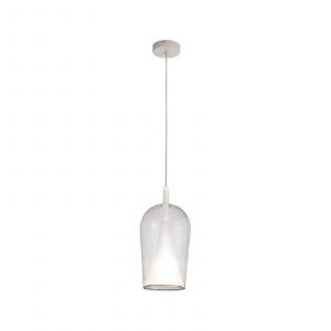 Mantra Suspension Led verre et bois Nora