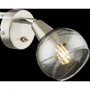 Image de Globo Lighting Applique murale Globo ROMAN LED Nickel mat, 1 lumière - Moderne/Design - Intérieur - ROMAN - Délai de livraison moyen: 3 à 6 jours ouvrés. Port gratuit France métropolitaine et Belgique dès 100 €.