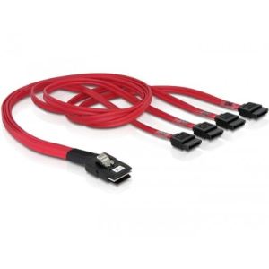 Delock 83057 - Cable mini SAS vers 4 SATA 50 cm