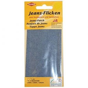 Kleiber 17 x 15 cm Patch réparation Denim pour Jeans, Bleu Clair