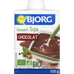 Bjorg Pr&eacute;paration pour dessert au soja et au chocolat, certifi&eacute; AB - La brique de 525g