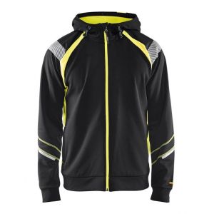 Blaklader Sweat Zippé À Capuche noir jaune Click Outil