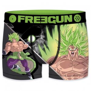 Freegun Calecon Boxer Garcon Microfibre Dragon Ball Broly, Noir, Vert Taille 8/10 Ans