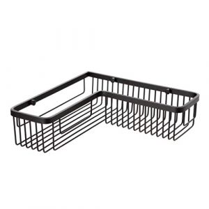 Tatay Panier Black, en Aluminium anodisé Noir Mat, Design Moderne, rectangulaire d’Angle, idéal pour Gagner de l’Espace.