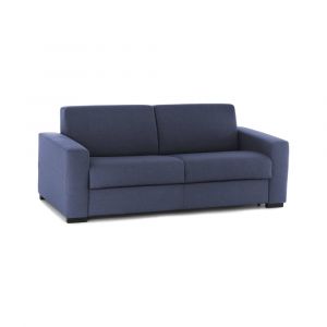 Dmora - Canapé Dabakah, Canapé 3 places, 100% Made in Italy, Canapé de salon à ouverture pivotante, en tissu matelassé, avec accoudoirs fins, Cm