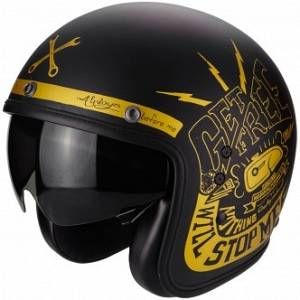 Image de Scorpion Casque jet BELFAST FENDER noir mat/or - XS