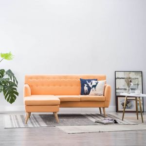 VidaXL Canapé d'angle Revêtement en tissu 171,5 x 138 x 81,5 cm Orange