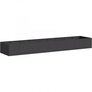 VidaXL Jardini&egrave;re noir 360x80x40 cm acier