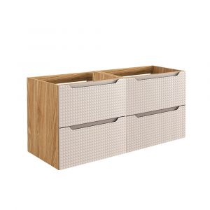 Meuble sous-vasque 120cm Mallory Beige et bois