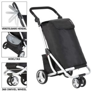 Cruiser Chariot de course 72 litres - Sac de refroidissement - 3 roues - Pliable - Noir