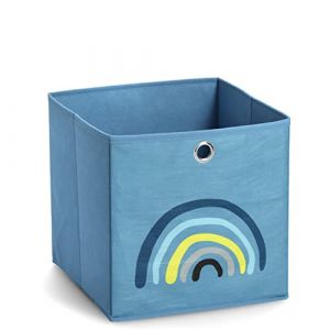 Zeller 14426 Bo&icirc;te de rangement en non-tiss&eacute; Bleu arc-en-ciel 28 x 28 x 28 cm