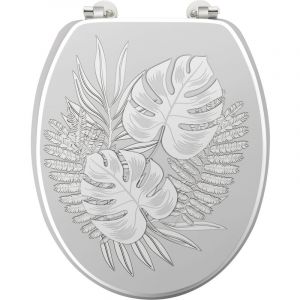 1001kdo - Abattant wc 37.5 x 46 cm Feuilles d ambre