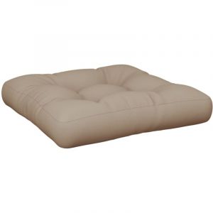 VidaXL Coussin de palette taupe 60x60x12 cm tissu Taupe