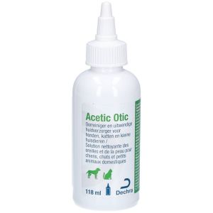 Dechra Acetic Otic Solution Nettoyante des Oreilles et de la Peau pour Chiens, Chats et Petits Animaux Domestiques