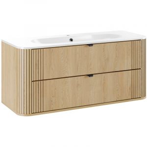 Meuble simple vasque encastrée 120cm Mila Bois